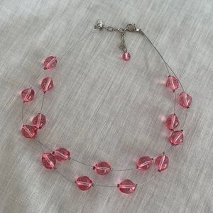 Pink beaded necklace